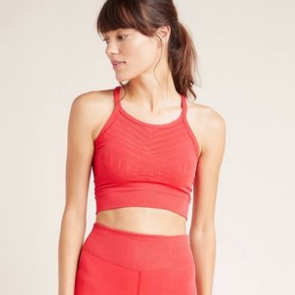 NWT Free People Gone Adrift Sports Bra in Strawberry Mimosa MSRP $68 Size XS